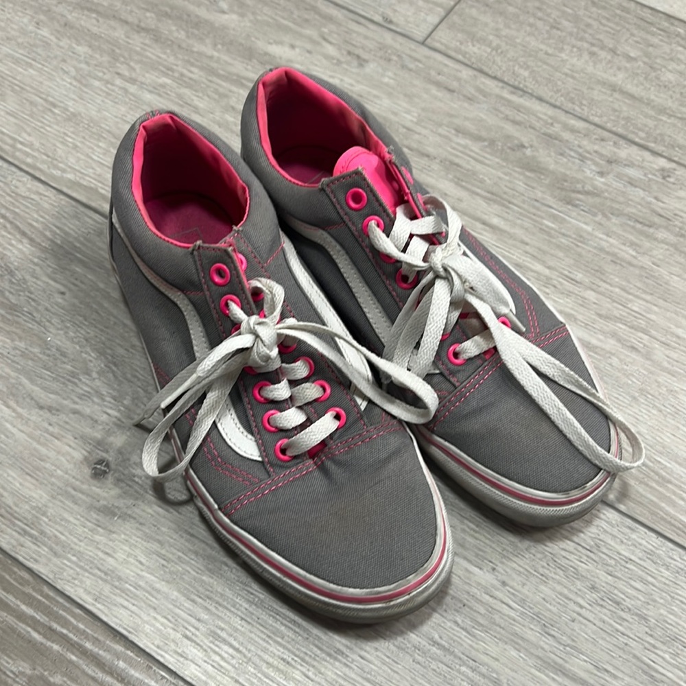 Old Skol Vans pink/Grey size 8.5